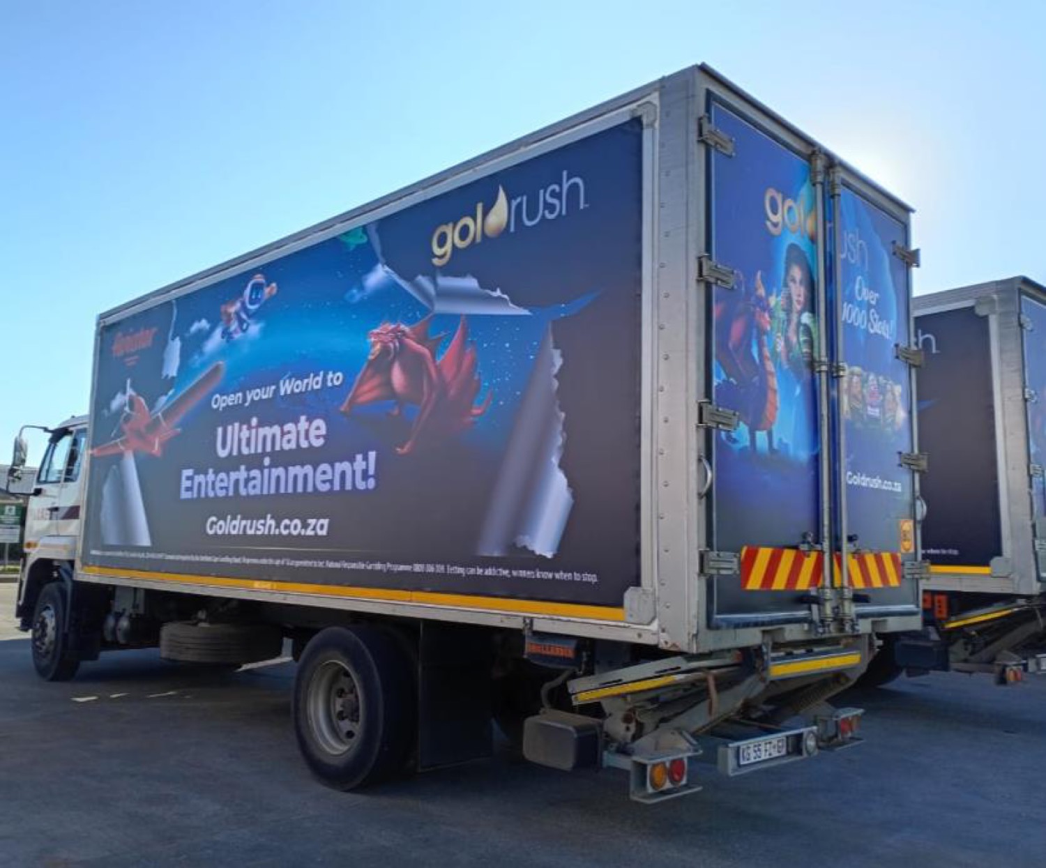 Goldrush branded rigid truck